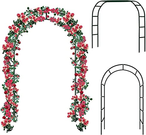 Arche Jardin pour Rosiers Plantes Grimpantes, Metal Arceau à Rosiers, Arche de Rosiers Vigne Mariage, Pergola Tonnelle de Jardin, Intérieur Extérieur Décoration de Fête,350x220x40CM