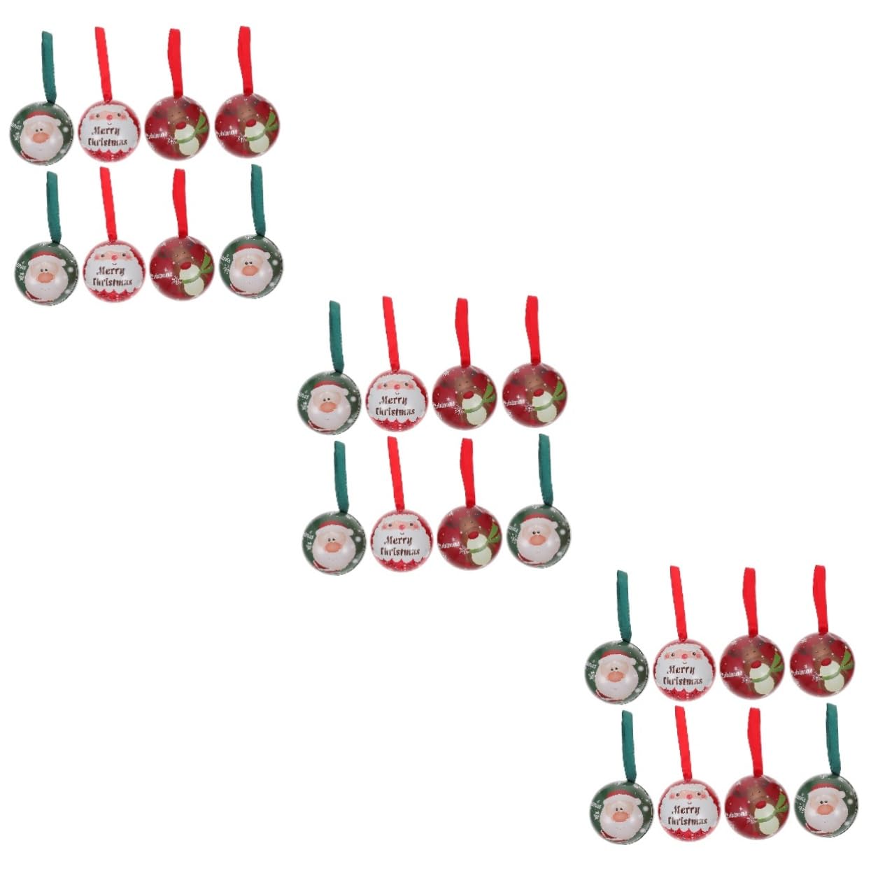 IMIKEYA Pièces Boule De Fer De Noël Coffret De Noel Boîtes à Gâteaux De Noël Boules De Décorations De Boules De Sapin De Pot De Stockage De Bonbons De Mini-Bonbons
