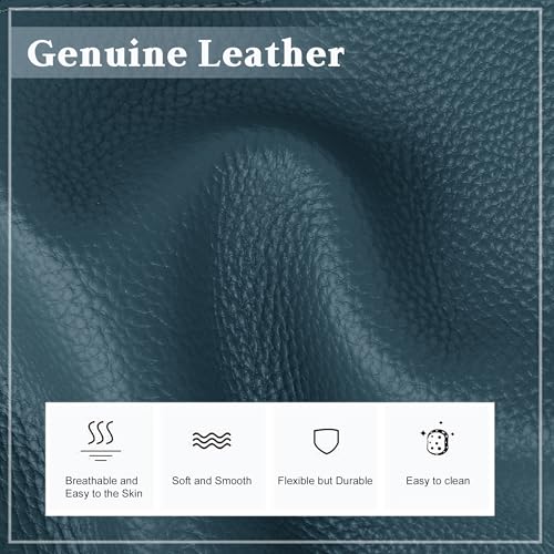 Image of befen Genuine Leather Tote Bag for Women Work Travel Leather Purse Handbags | Real Leather, Padded 14 inch Laptop Compartment, Multi-Pockets, Zipper, Tote Bag for Daily