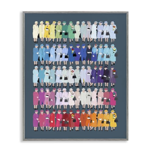 'Varied Pop Style Royal Queen Fashion Rainbow'| Framed Giclee Art