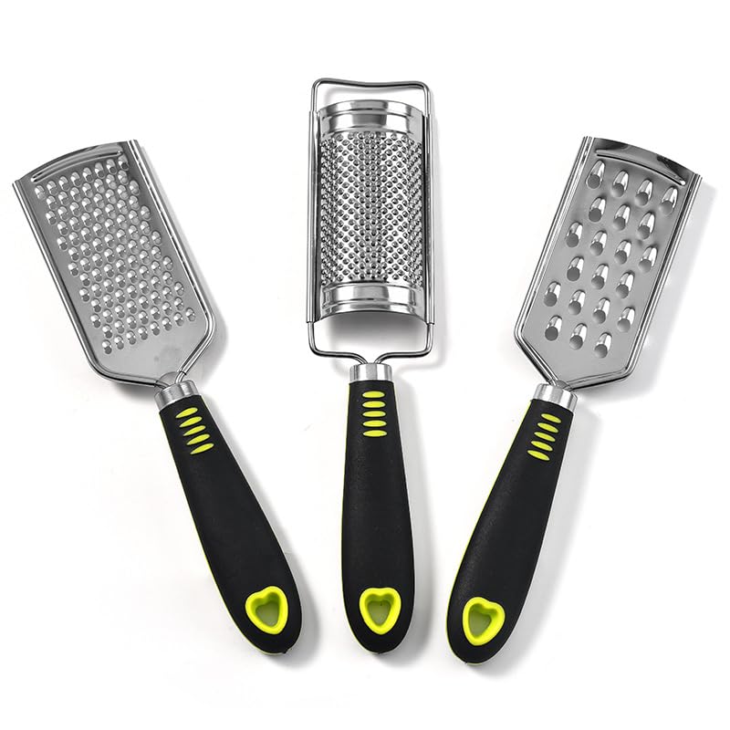 Set de 3 ralladores de acero inoxidable para cocina miniatura 1