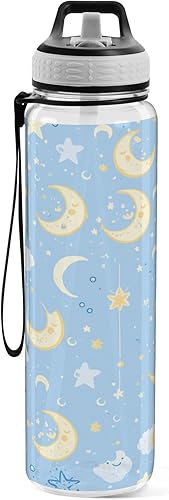 Miniatura 2 de Botellas de agua reutilizables sin BPA con pajitas aisladas al vacío para agua, leche, jugo, escuela, campamento, deporte, 20 onzas, termo para agua