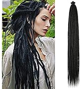 Aguacor 36inches Synthetic Dreadlock Extensions Thin 0.6cm Long Dreads Handmade Crochet Hair Regg...