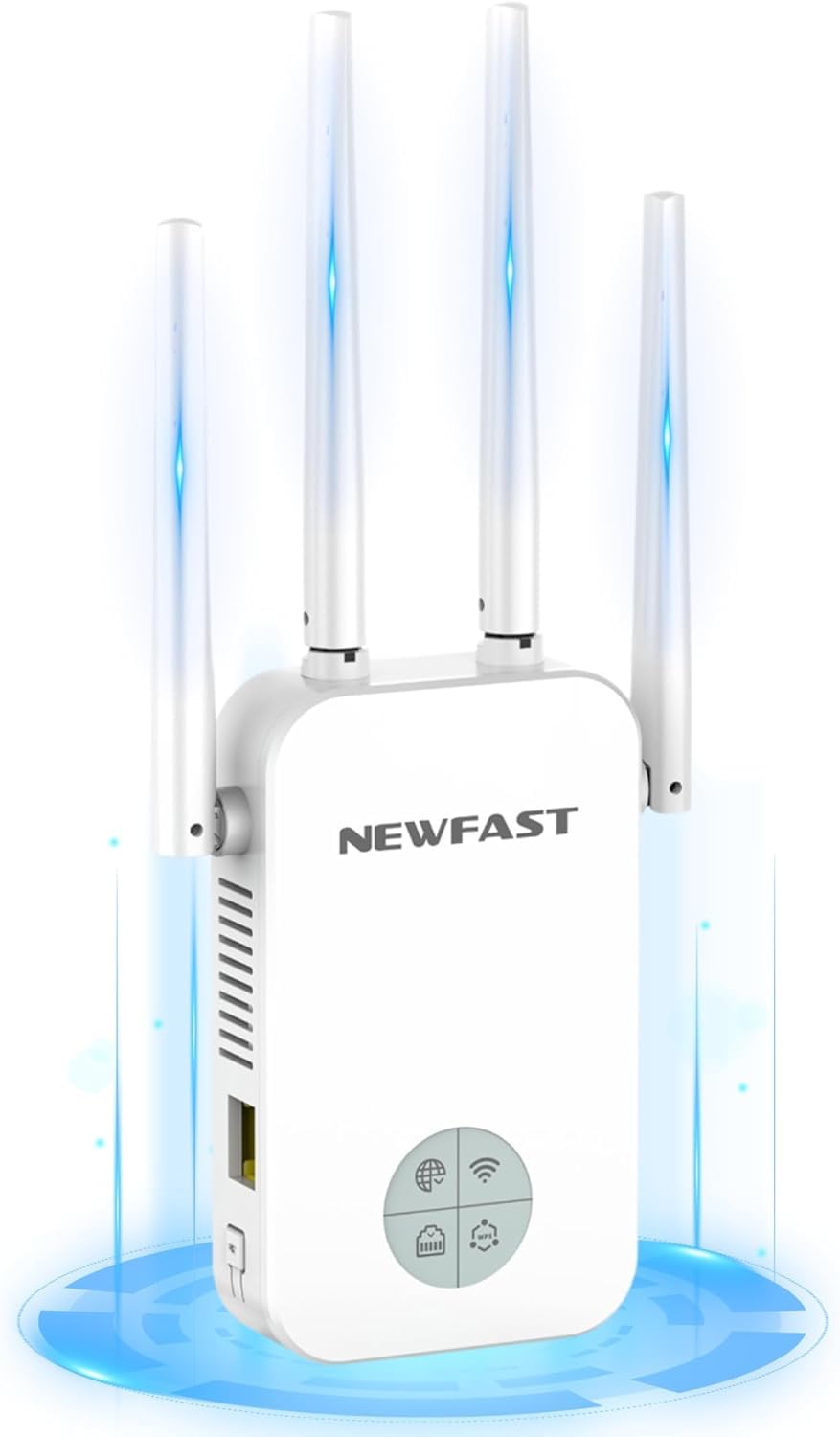 Repetidor WiFi NEWFAST 1200Mbps: Cobertura Total y Alta V...
