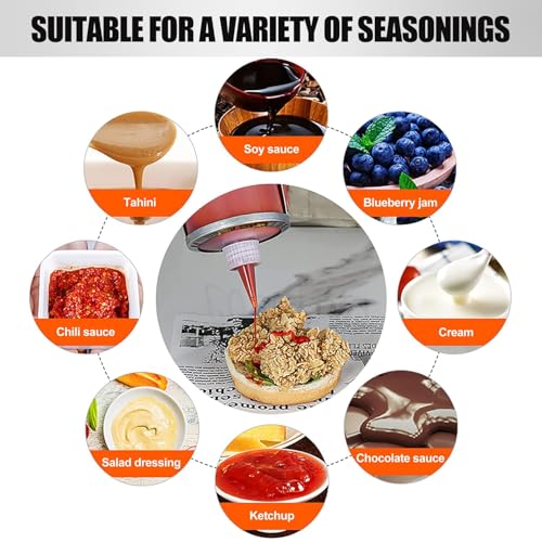 Dispenser per salse in acciaio inossidabile, bottiglia quantitativa da 1,2 once per salse, condimenti e condimenti, perfetto per cucine e servizi alimentari
