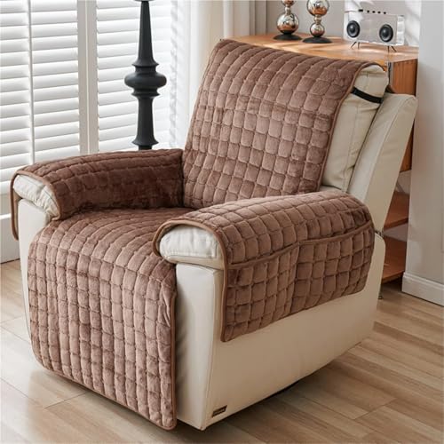 Funda protectora for sofá reclinable con bolsillos resistente gris 8