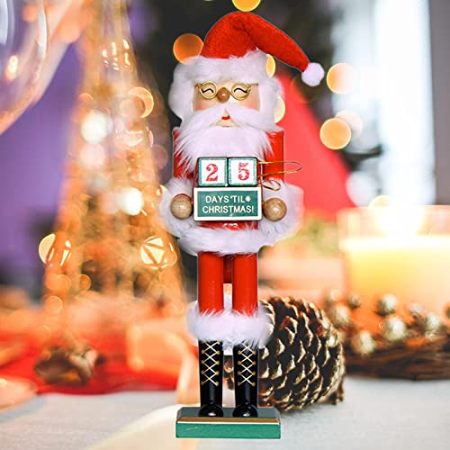 Esquirla Wooden Christmas Claus Nutcracker Ornament Traditional Figurine Nutcracker Figure For Office Living Room Shelf Desktop Decor #TOP5