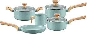 Mimo Style Conjunto de 5 Panelas, Pratic Cook Green, Compatível com Fogão por Indução