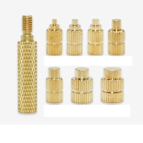 Cqinju-ボルト ヒートセットインサート3DプリントツールプラスチックM2-M6ねじ込み挿入ナットはんだごてチップ埋め込み銅ホットメルトナット、 耐用年数が長く(8pcs Insert Nut)