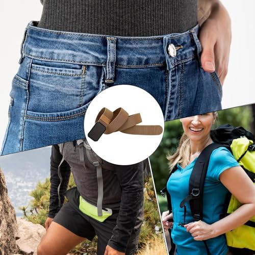 Quick Release Men's Magnetic Buckle Belt,Mens Stretch Quick Release Elastic Webbing Sport Work Belts4
