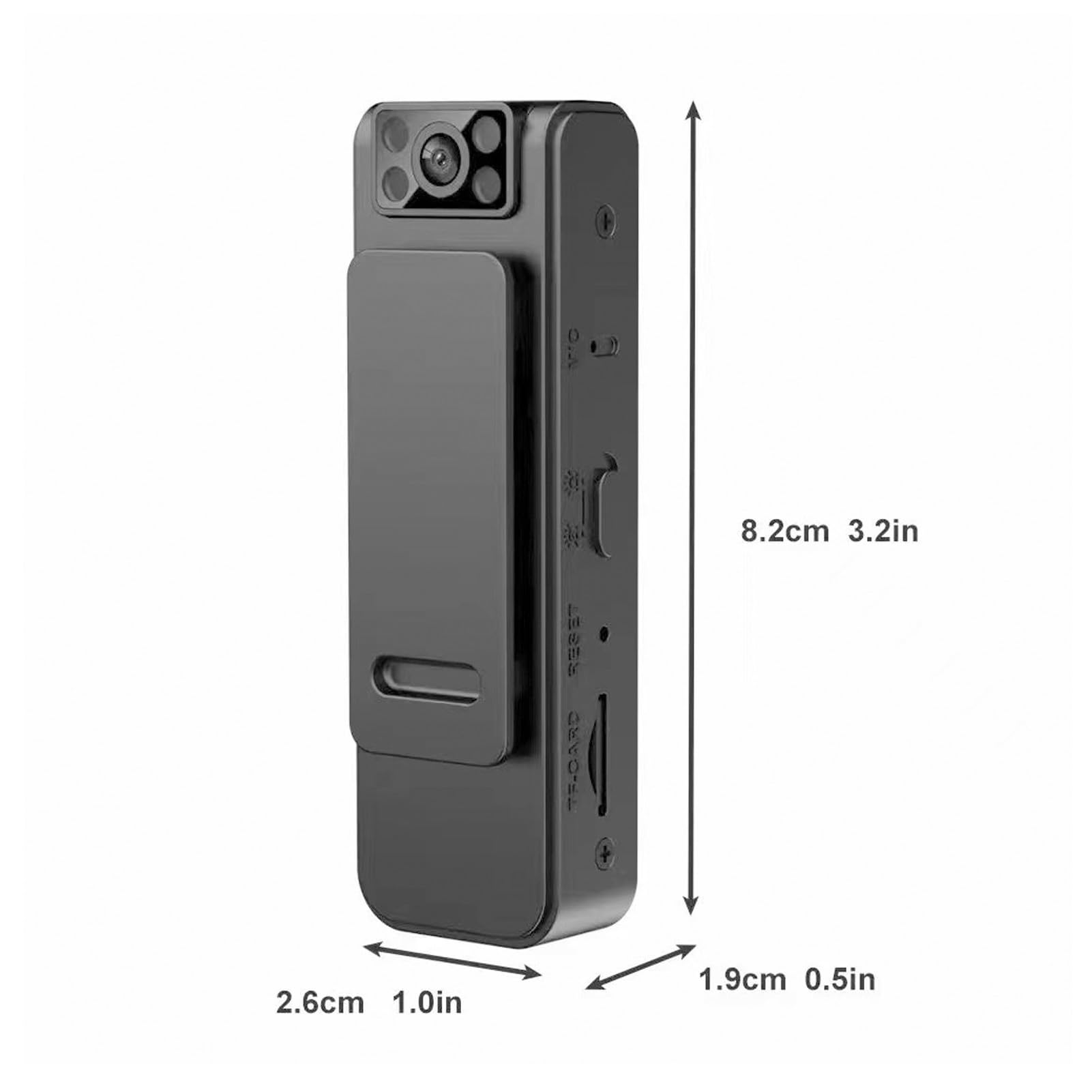 Mini Kamera na Ciało, Rejestrator Wideo WiFi 1080P Noktowizor Przenośna Kamera Wideo do Noszenia, Mały Klips na Szerokokątnej Kieszonkowej Kamerze Wideo, na Spotkania Wykłady