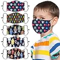 ORT Fashionable Protective ???????????????? ???????????????????????????? for Kids,5PCS Children's Cute Cartoon Robot Printed Face_Masks Reusable Washable Face Covering for Boys Girls Students Back to School Outdoor