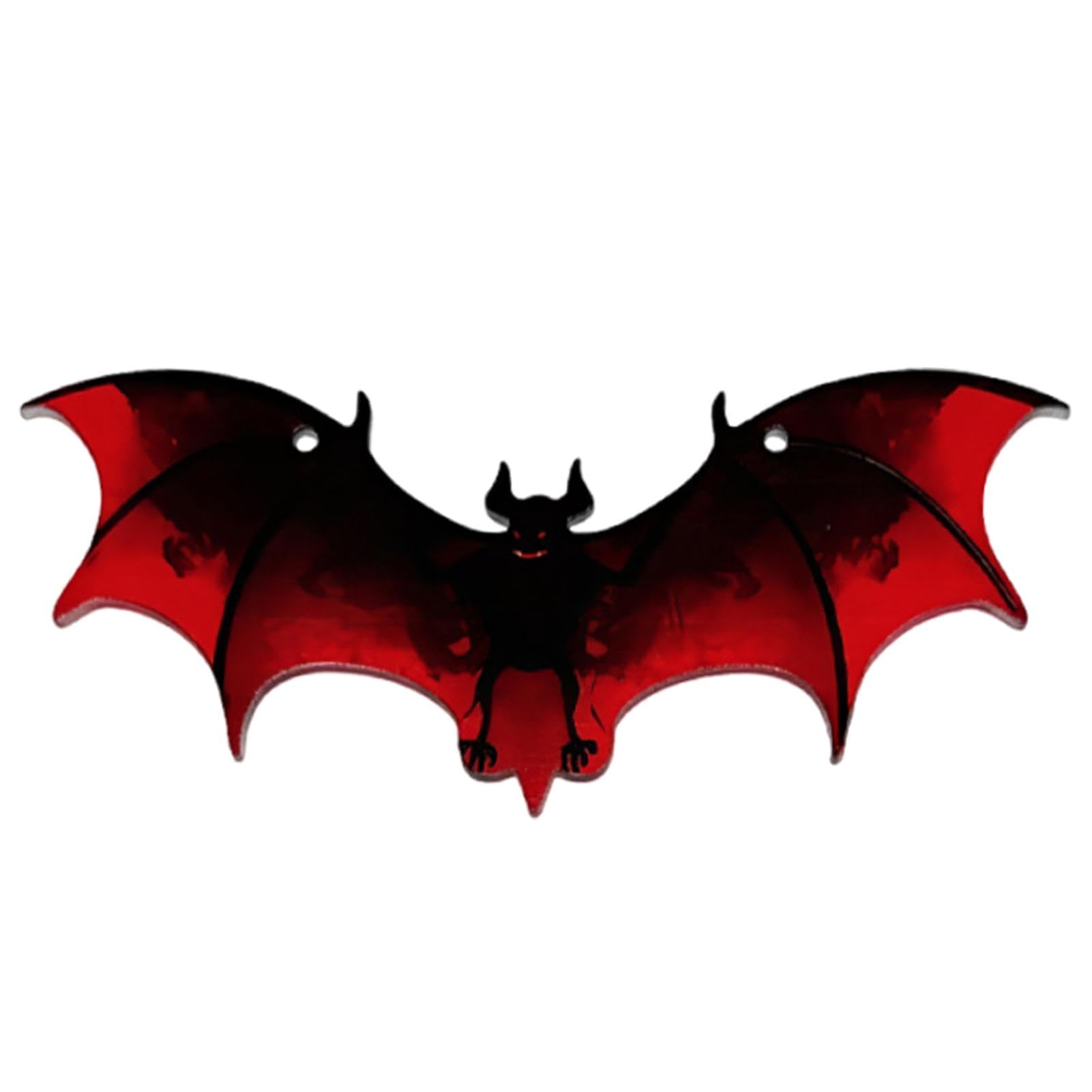Halloween Bat Sun Catcher,Window Acrylic Colorful Wall Art - Handcrafted Halloween Horror Home Decorations For Home, Kitchen