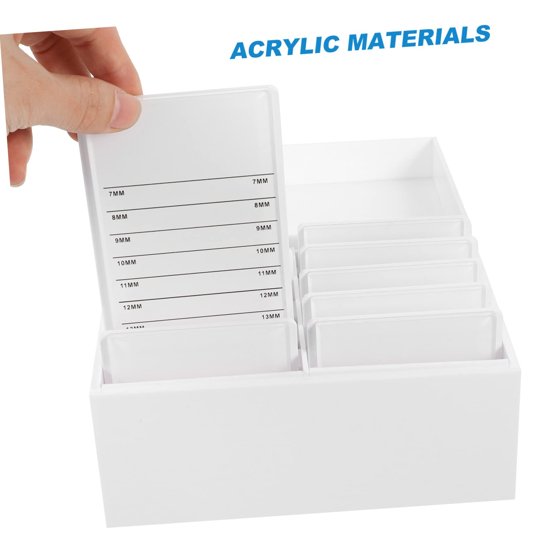 Caja de Almacenamiento de Pestañas de Expositor para Pestañas Postizas Organizador de Cosméticos para Salón de Belleza
