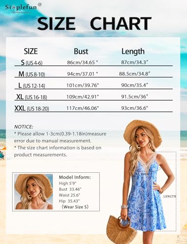 SimpleFun Beach Dress for Women Summer Casual Boho Swing Tshirt Sundress with Pockets Hawaiian Oufits for Women Party Leaf Green,L - Image 6