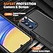 Ezanmull for Samsung Galaxy A15 5G Phone Case, [15 FT Military Grade Drop Protection] [Glass Screen Protector + Camera Lens Protector] Non-Slip Shockproof Case for Samsung Galaxy A15 5G (Black)