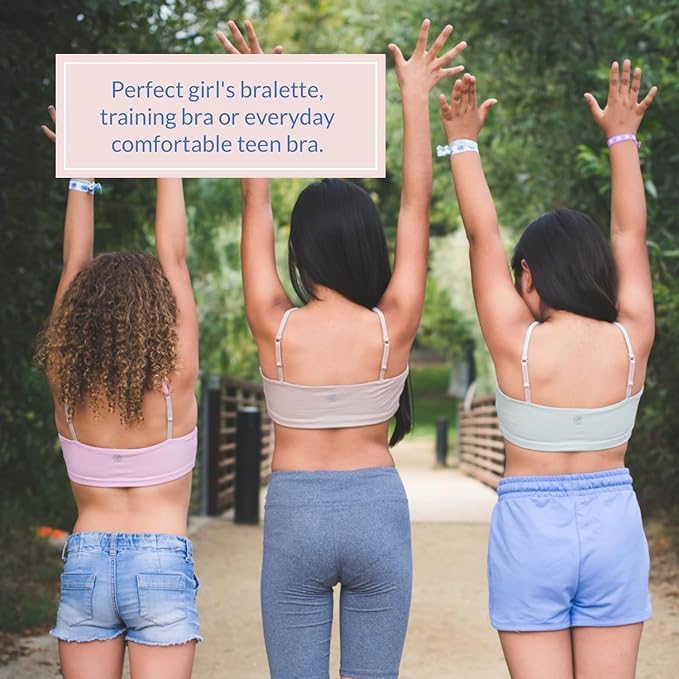 Bleuet Girls Reversible Training Bra | Seamless, Ultra Soft First Bra for Teens & Tweens, Dual-Layer Bralette4