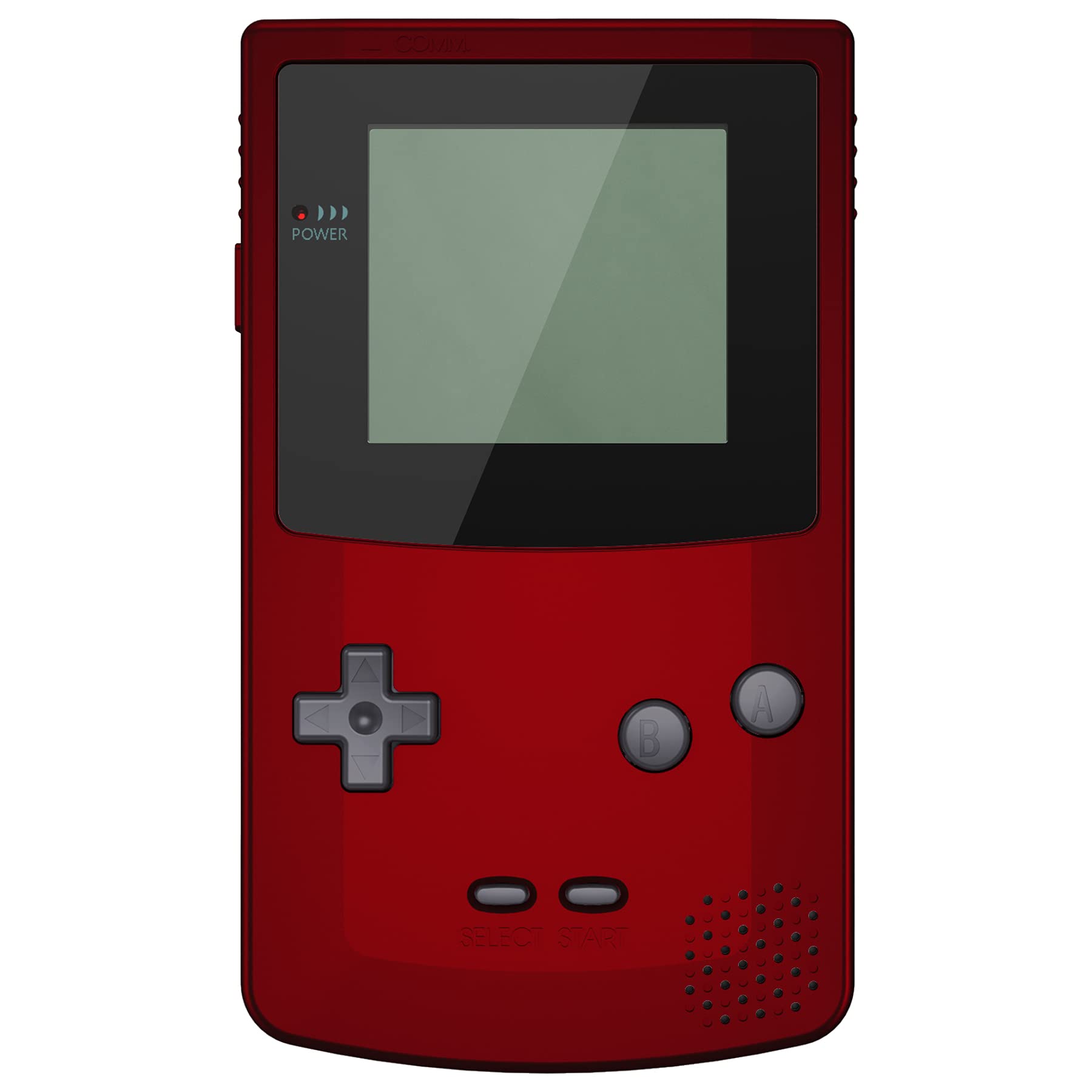 eXtremeRate Coque de Remplacement avec Boutons pour Gameboy Color GBC, Compatible avec GBC OSD & Regular IPS & Standard LCD, Console et Écran IPS Non Incluse-Rouge Écarlate
