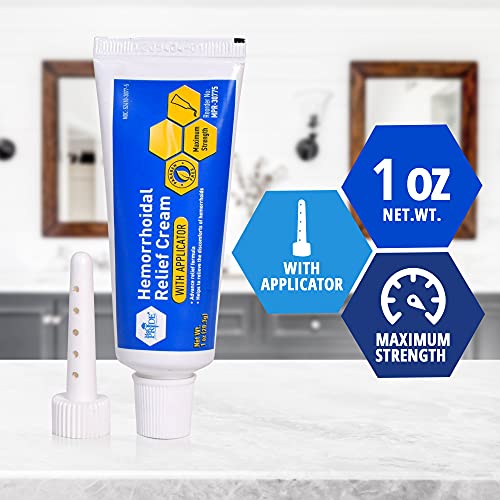 Medpride Maximum Strength Hemorrhoid Cream With Applicator - Paraben-Free Hemorrhoid Treatment For Internal & External Use- Effective Hemorrhoid Relief For Fissures, Itching, Swelling & Bleeding #TOP1