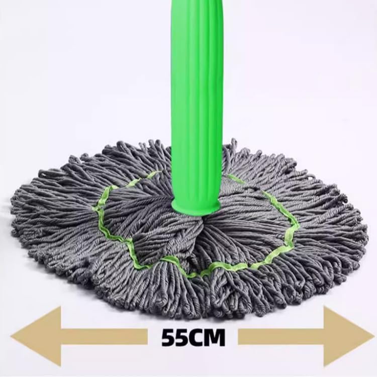 簡単操作の回転式脱モップ フローリング掃除に便利な取り外し可能バケツ付き洗モップ 簡単操作脱しやすい自動回転フロアモップ 乾湿両用