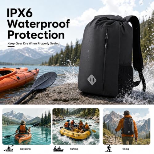 Mochila Bolsa Seca Impermeable de 20L con Riñonera y Funda para Teléfono miniatura 2