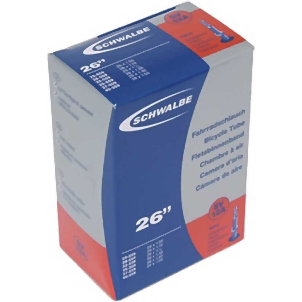 Schwalbe SV 12A 25/40-559 Tube, Fahrradzubehör Schlauch SV12A 26x1.00-1.50, Black - Black