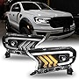 AKKON - Fits 2019 2020 2021 2022 Ford Ranger [Full LED] DRL w/Sequential Turn Signal Projector Headlights Drive + Passenger Black