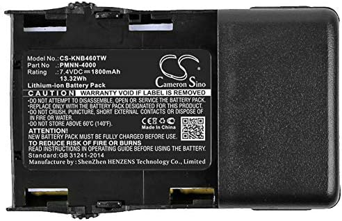 Cameron Sino Battery for Motorola GP63, GP68, Pacer, Spirit SU42, SV52, SV54 PN:Motorola PMNN4000, PMNN-4000, PMNN4001, PMNN-4001 1800mAh / 13.32Wh