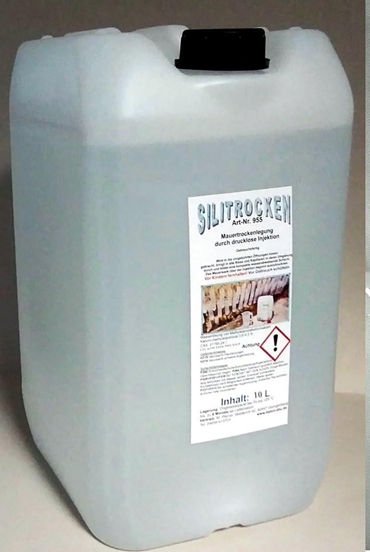Horizontalsperre Altbau -10 Liter Kellerabdichtung für Trockene Wände - SILITROCKEN - Nachfülpackung