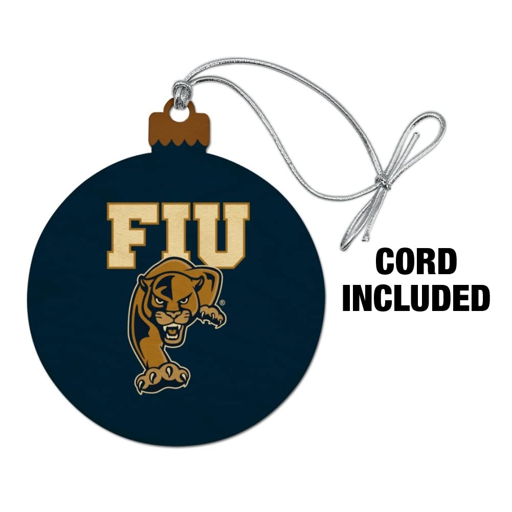 GRAPHICS & MORE Florida International University Primary Logo Wood Christmas Tree Holiday Ornament