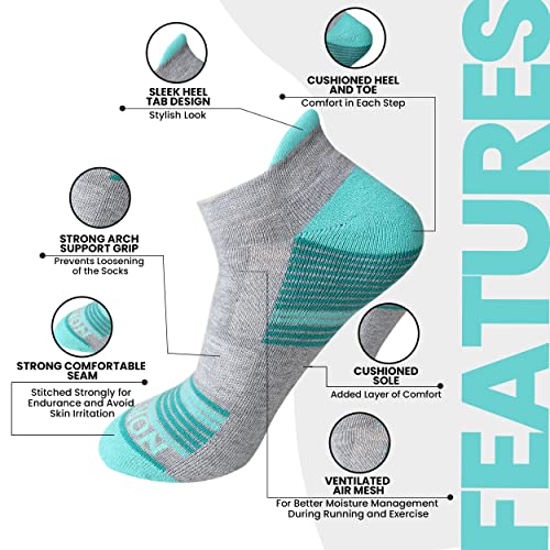 Image of Compression Ankle Socks for Men & Women - Stretch Fit, Cushioned Support & Breathable Comfort, Size 7-10