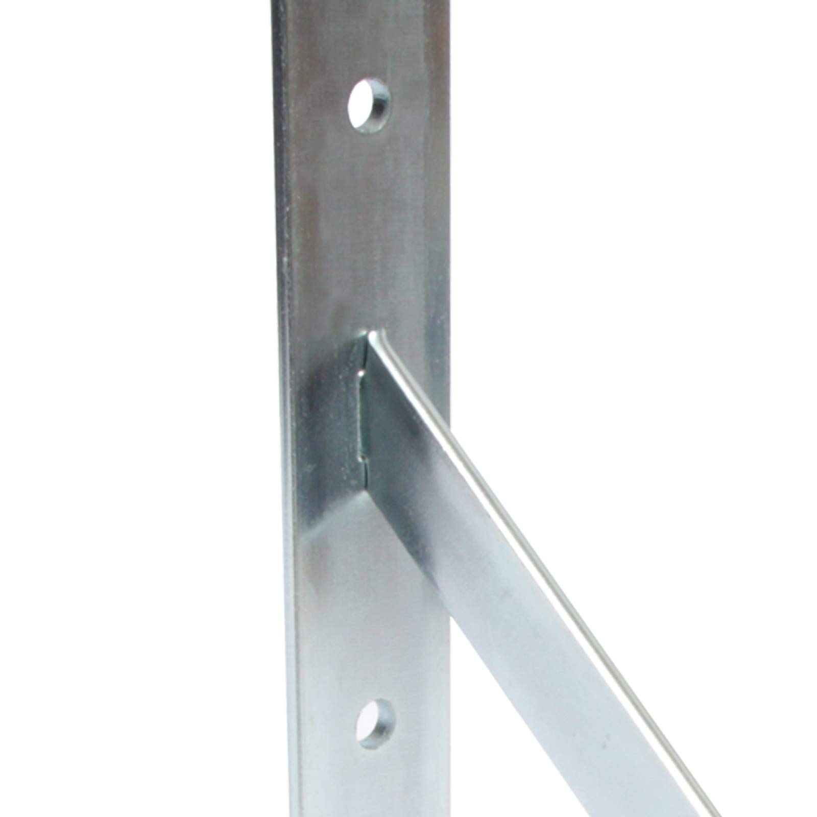 PRIOstahl® Wspornik do dużych obciążeń ocynkowany | wspornik regałowy ze śrubami i kołkami | 200 x 250 mm | wspornik kątowy metalowy | wspornik do dużych obciążeń | kątownik regałowy | uchwyt regałowy (8 sztuk)