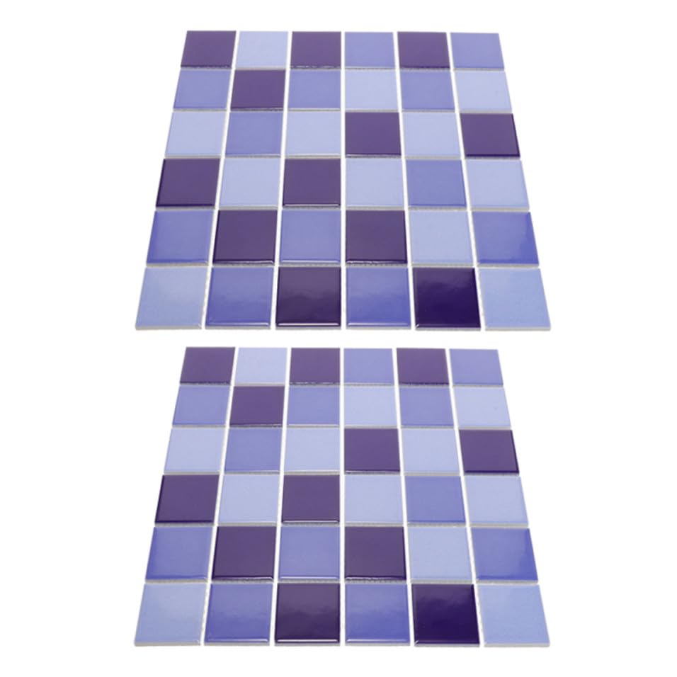 Carreaux de mosaïque céramique bleus GLEAVI : anti-calcaire et sans joint pour piscine