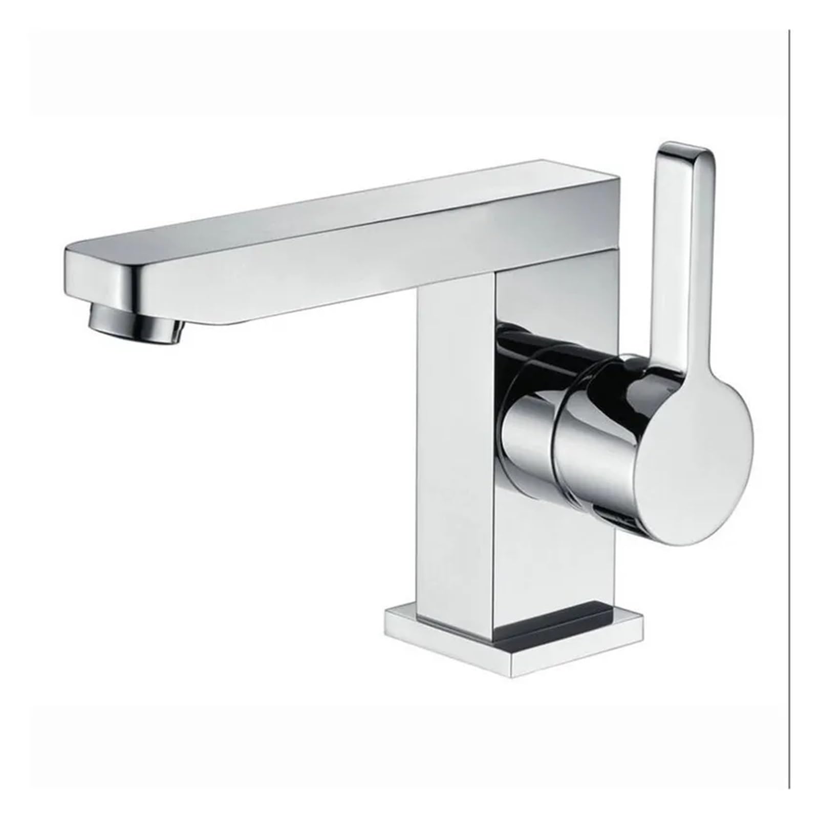 CVFRDD Chrome Brass Bathroom Single Lever, Hot And Cold Bathroom Basin Faucet Tap Mixer Lavatory Sink Faucet