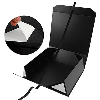 Amazon.com: Extra Large Gift Box Black with Ribbon 19x16x6