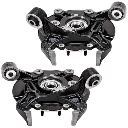 Image of Detroit Axle - Rear Steering Knuckles for 2006-2010 Mercury Mountaineer Ford Explorer 2007-2010 Explorer Sport Trac 2008 2009 Steering Knuckles & Wheel Bearing Hubs Replacement