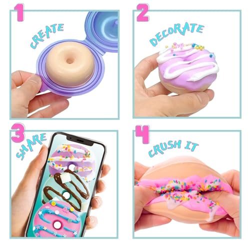 So Slime Sensations Sugary Crush Donuts – Machen Sie lustige Schleim-Leckereien – enthält alles, was Sie brauchen, um bunte Donuts aus verschiedenen Verbindungen zu machen – 6+, lebendige, süße Farben