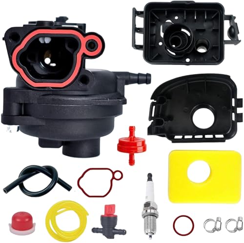 Carburetor Kit For Bolens 21' 140cc Lawn Mower 11A-B0BL765 11A-020W765 Compatible with Briggs & Stratton 300E 450E 500 550EX seires Engines - With Air Filter & Cover