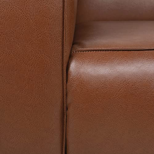 Sillón Tuxedo Marrón de Madera y Poliuretano miniatura 5