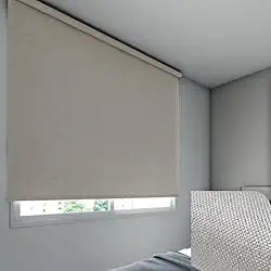 Cortina Persiana Rolo 100% Blackout Linho BEGE (1,80Lar x 1,30Alt) Direto da fábrica (Bege, Linho)