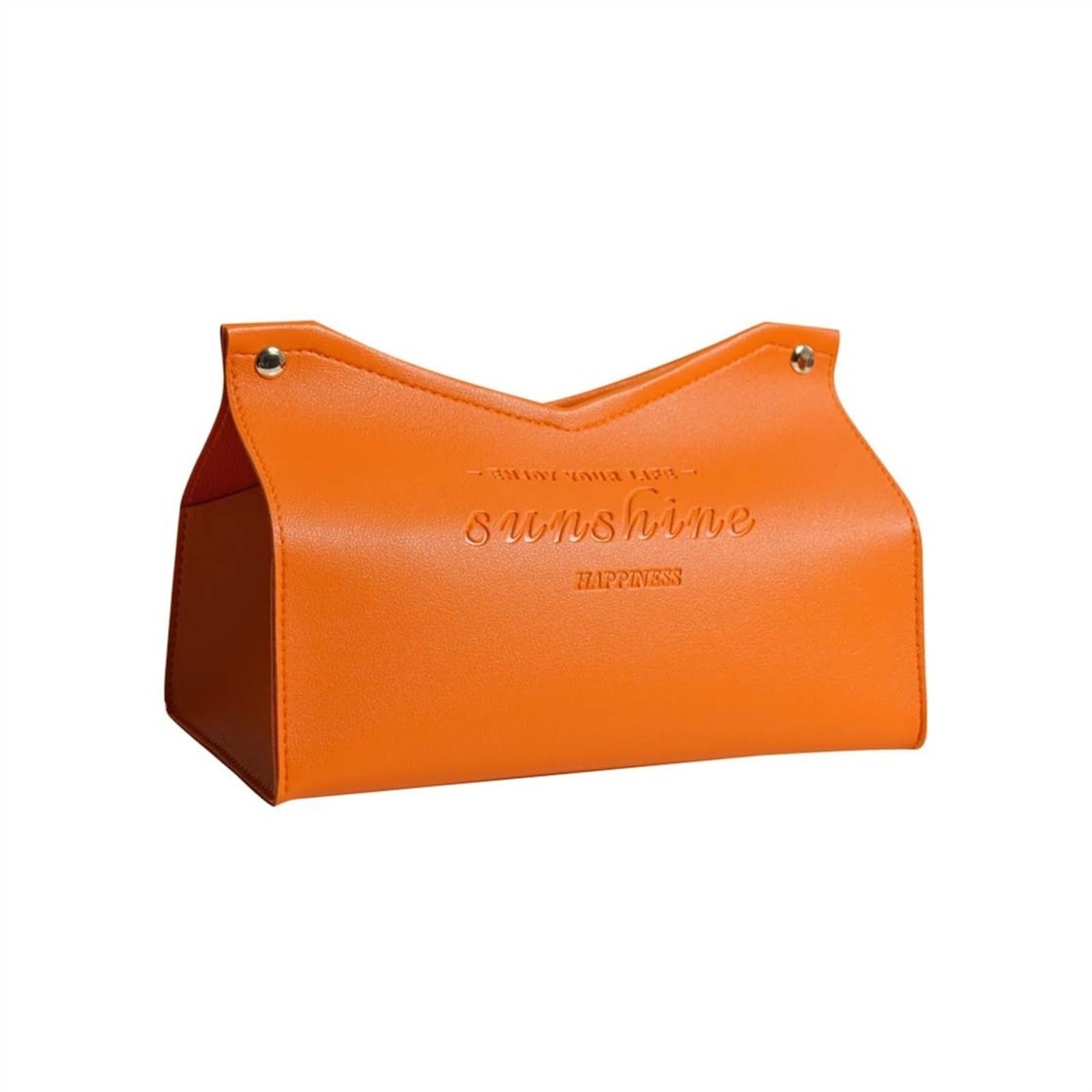 Kosmetiktücherbox PU Leder Tissue Box Wohnzimmer Schlafzimmer Tissue Box Dekoration Küche Desktop Hause Servietten Halter Lagerung Box Taschentuchspender (Color : Orange)