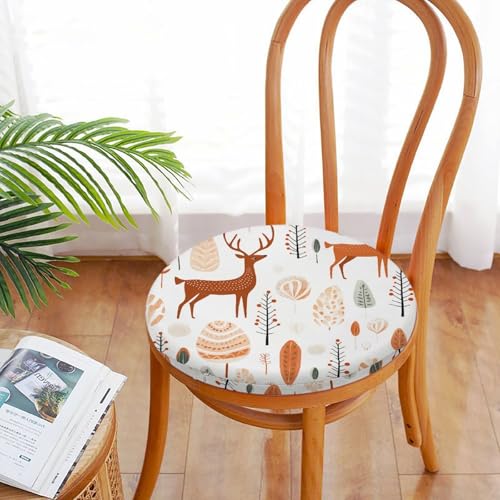 Coussin de chaise rond en mousse à mémoire de forme pour salon et balcon