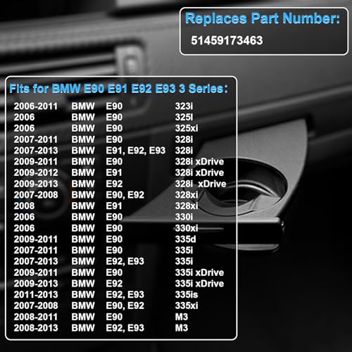 Portavasos izquierdo retráctil compatible con BMW E90-E93 miniatura 5