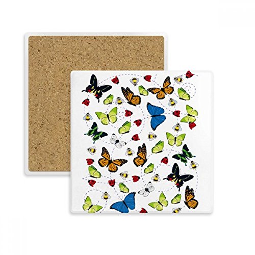 Coaster tasse porte-pierre absorbant papillon en différentes tailles