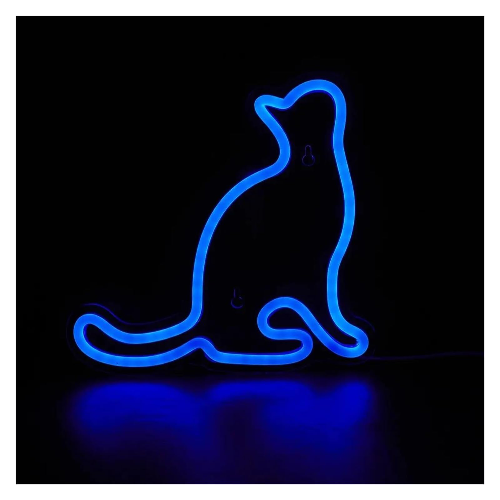 Décor Mural Lumière Panneau Néon En Forme De Chat Alimenté Par USB Pour Décoration Murale De Chambre À Coucher, Lumière Pour Les Vacances 22.5cmx21.5cm