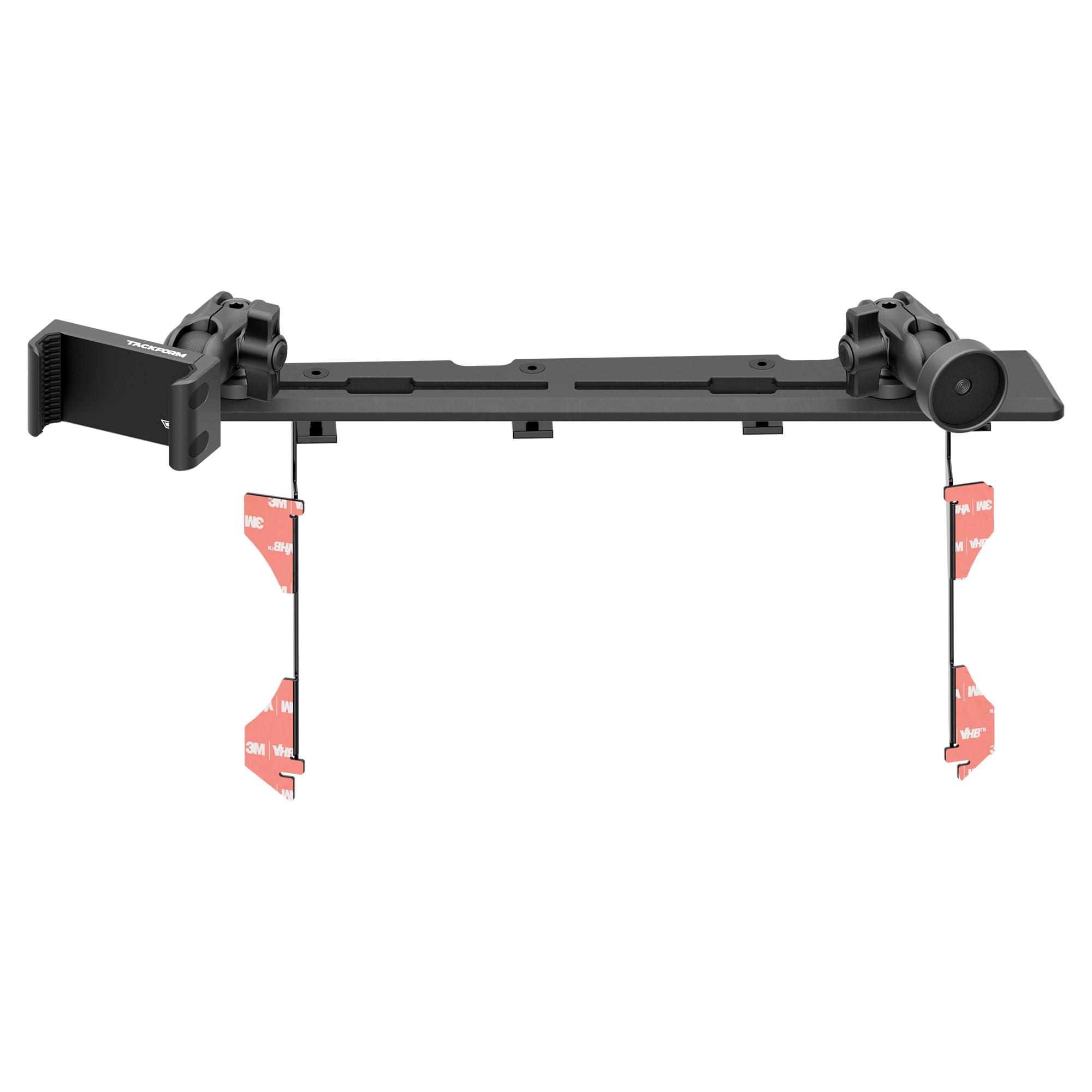 Tackform TRAXX Slim Track Dash Mount - Phone & Magnetic CB Mic Holders - Compatible with 2016-2023 Toyota Tacoma | All Metal - CNC Billet Aluminum |