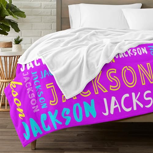 Personalized Name Blanket Customized Baby Blankets for Girls Boys Adults Monogrammed Blankets and Throws Christmas Birthday Mothers Fathers Valentines Day Gift