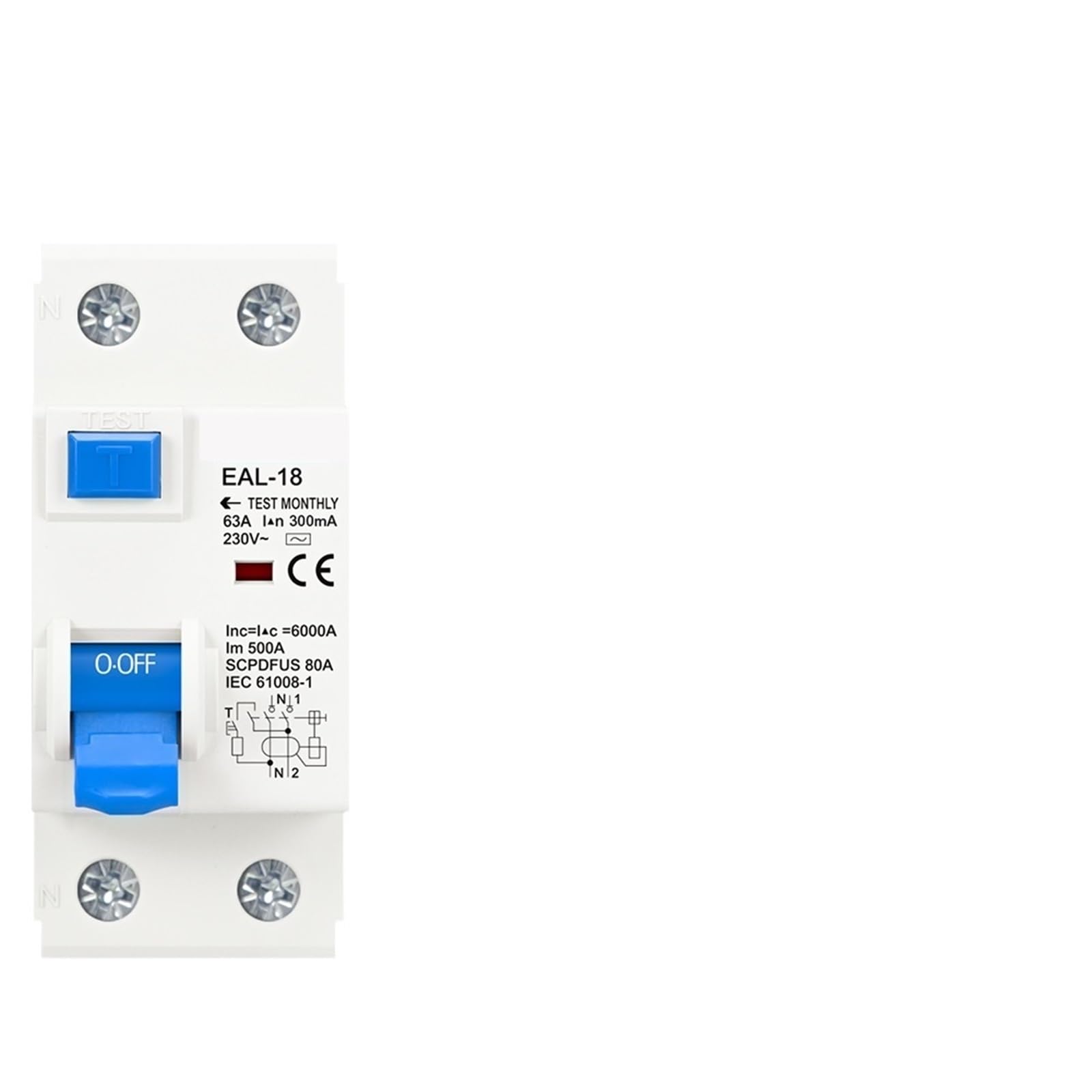 Disjoncteur différentiel 30mA évitant les risques d'électrocution 2P - 7