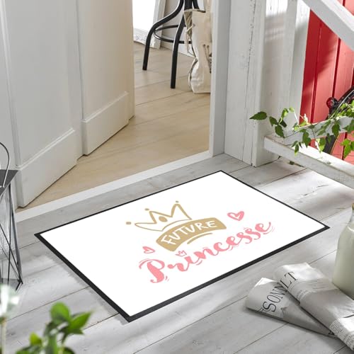 Paillasson Blanc tapis de sol enfant 75x50cm motif décoratif pour chambre fille - 6
