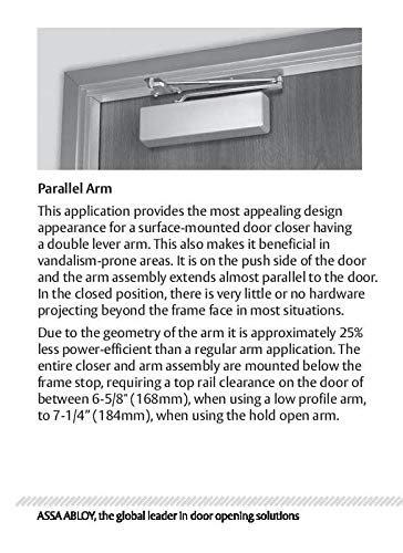 Norton 7500 Series Institutional Door Closer, Tri-Style (Regular, Top Jamb, Or Parallel Arm), Non-Handed, Cast Aluminum (689) #TOP4